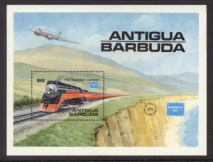 Antigua Sc# 938 MNH AMERIPEX 86 / Trains (S/S)