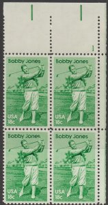 U.S.  Scott# 1933 1981 Bobby Jones Issue XF MNH Plate Block #1