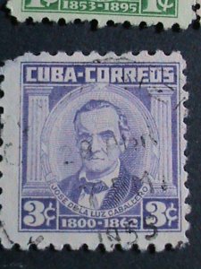 ​CUBA- 1954-SC#519//528- 11 CUBA FAMOUS PERSONS USED STAMPS-SET-VERY FINE