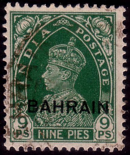 BAHRAIN GVI 1938-41 9p SG22 fine used. SG cat £14..........................45166