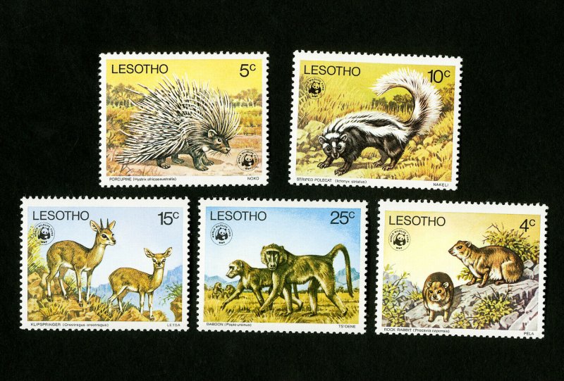 Lesotho Stamps # 228-32 XF OG NH WWF Catalog Value $56.50