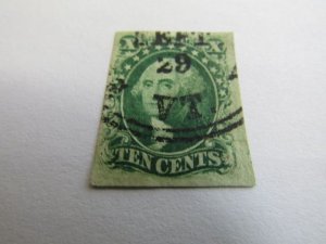 US Stamps, Sc.#15, Used 1855 Type III, 4 Large Margins, w/R.Doporto Certificate,