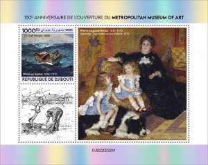 2022/08 - DJIBOUTI - METROPOLITAN MUSEUM I       1V  complet set    MNH ** T