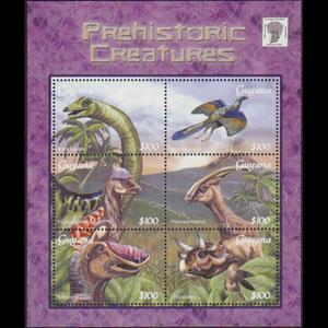 GUYANA 2001 - Scott# 3665 S/S Dinosaurs NH