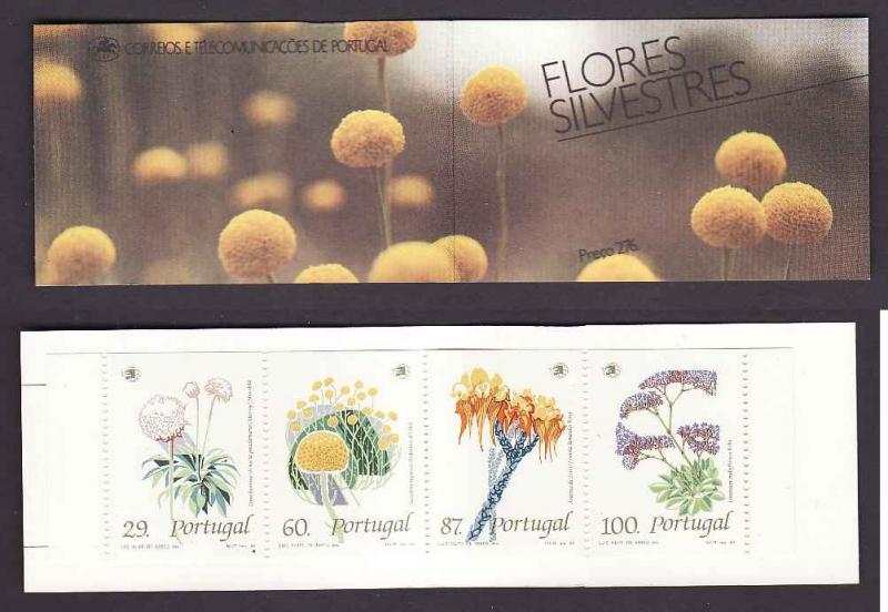 Portugal-Sc#1792a-Unused NH complete booklet-Wildflowers-1989-