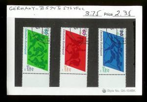 GERMANY Sc#B574-576 Complete Used Set