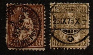 Switzerland 48 & 50 Used