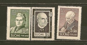 Finland SC#244-246 People 1944 Mint Hinged