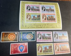 ST. VINCENT # 528-534--MINT NEVER/HINGED--2 COMPLETE SETS & SOUVEN SHEET--1978