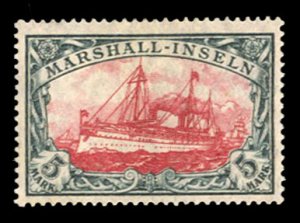 German Colonies, Marshall Islands #27a Cat$35, 1916 5m slate and carmine, per...