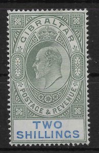 GIBRALTAR SG52 1902 2/= GREEN & BLUE MTD MINT