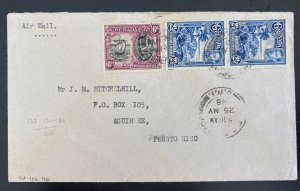 1948 Grenada Airmail Cover To Aguirre Puerto Rico