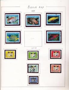 BENIN 1995/98 Wildlife Dogs Birds Sheets Used 90 +Items (pie 269)
