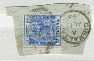 GIBRALTAR; 1880s early classic QV issue fine used 10c. POSTMARK value