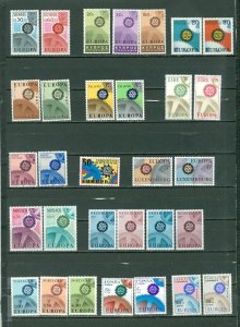 EUROPA 1967 (14/18) COUNTRIES...SETS...MNH...$51.00