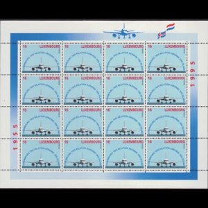 LUXEMBOURG 1995 - Scott# 936A Sheet-Air Route NH