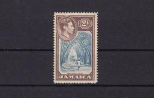 jamaica 1938 mounted mint   2 shilling stamp cat £35  ref r15624