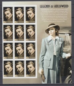 ​(S) USA Sc#5012 Legends of Hollywood Ingrid Bergman Part Sheet of 12 stamps MNH