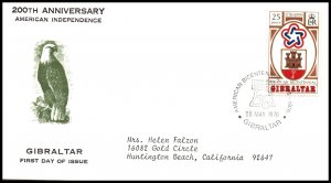 Gibraltar 329 Typed FDC