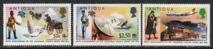 1974 Antigua - Sc 365-7 - MNH VF - 3 single - Surcharged