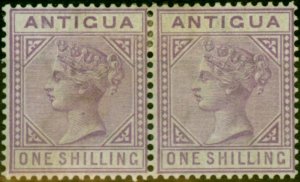Antigua 1886 1s Mauve SG30 Fine & Fresh MM Pair