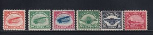 C1 - C6 Set F-VF OG mint never hinged with nice color cv $ 645  see pic 