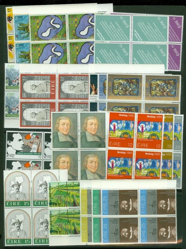 EDW1949SELL : IRELAND Beautiful collection of ALL DIFF VFMNH Blks of 4 Cat $1835