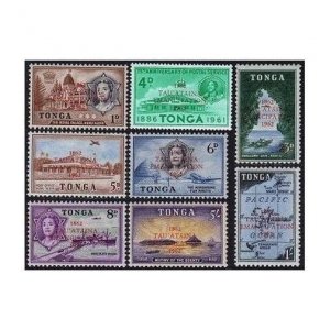 Tonga 119-126, MNH. Mi 119-126. 1862/TAU'ATAINA/EMANSIPATION/ 1962. Map, ships.