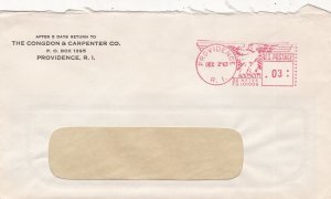 U.S. THE CONGDON & CARPENTER CO, Providence, R.I 1943 Meter Mail Cover Ref 47700