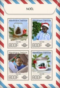 Togo - 2017 Merry Christmas - 4 Stamp Sheet - TG17504a