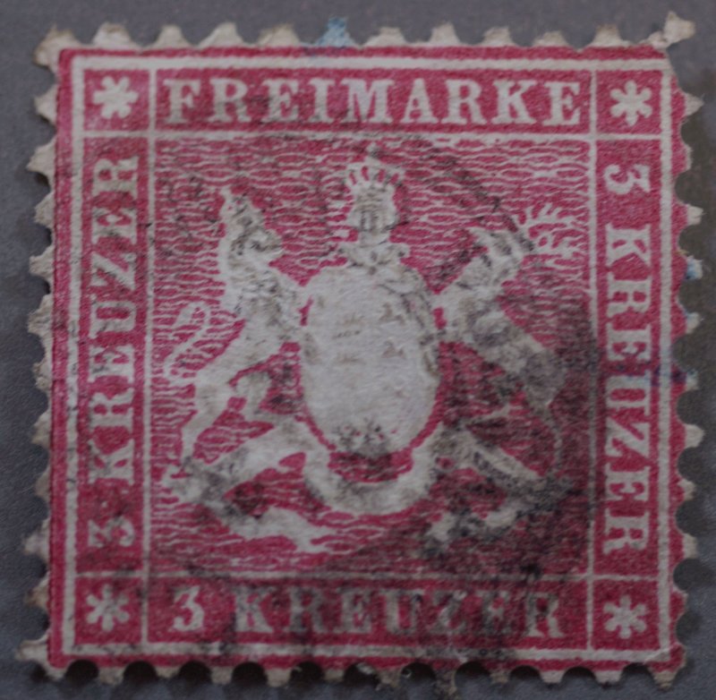Germany States Wurttemberg #36 Used Fine
