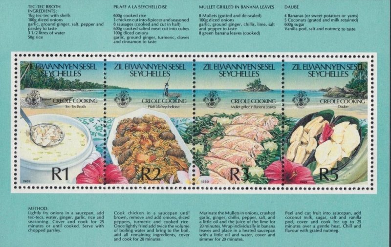 Seychelles 1989 #166a MNH. Gastronomy