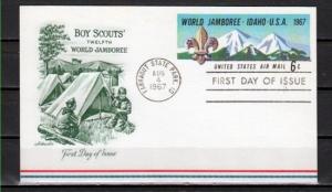 United States, 1967 issue. Idaho Scout Jamboree Postal Card, #3. ^