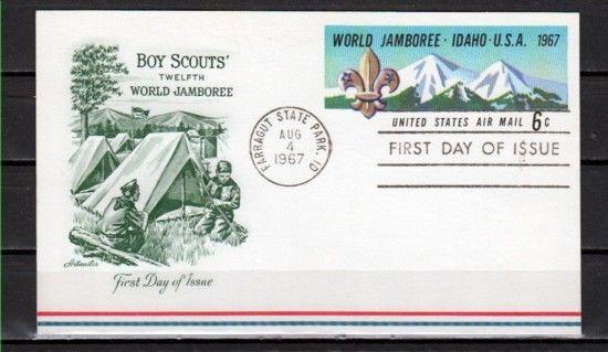 United States, 1967 issue. Idaho Scout Jamboree Postal Card. ^