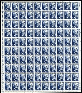 1280, MNH 2¢ Misperforation Shift Error In Complete Sheet of 100 - Stuart Katz