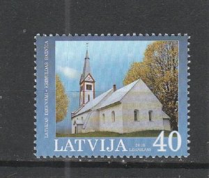 Latvia  Scott#  614  MNH  (2005 Krimuldas Church, 800th Anniversary)