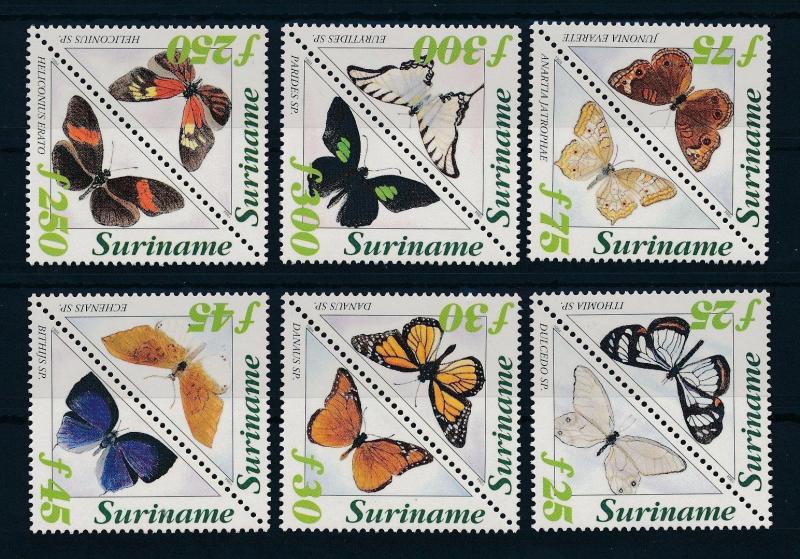 [SU808] Suriname Surinam 1994 Butterflies Triangles  MNH