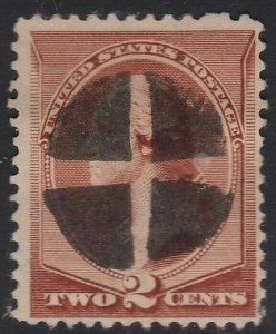 US Scott # 210 2c Washington Fancy Cancel SON Bold Strike