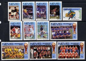 NEVIS - 1986 - World Cup, Spain - Perf 12v Set - Mint Never Hinged