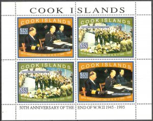 Cook Islands 1995 Military 50Th Anniv. of End of WWII Sheet MNH