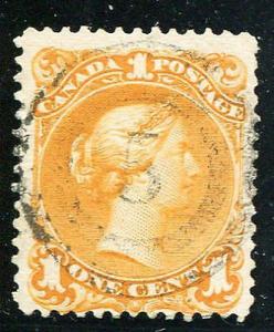 Canada #23a Used F-VF+   perfect 2 ring 5 cancel