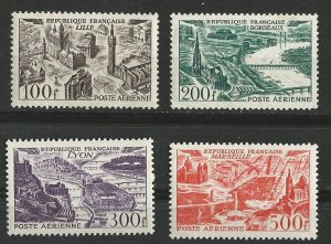 France # C23-26  Cities - airmails   (4)   Unused  LH/NH