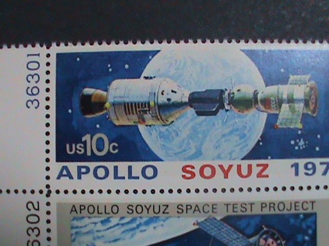 ​UNITED STATES-1975 SC#1569-70  APOLLO-SOYUZ SPACE PROGRAMS MNH  PLATE -BLOCK