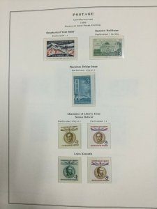 MOMEN: US STAMPS MINT COLLECTION ON 10 PAGES LOT #49828