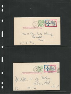 Canal Zone Stamp Collection, #UXC2 Postally Used Cards, 1965, Lot of 10, JFZ