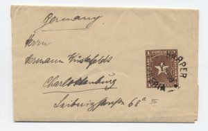 1898 Harper Liberia 1 cent wrapper to Germany [6521.25]