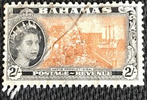 Bahamas #169 Used Single (wrinkle) Sisal SCV $.70