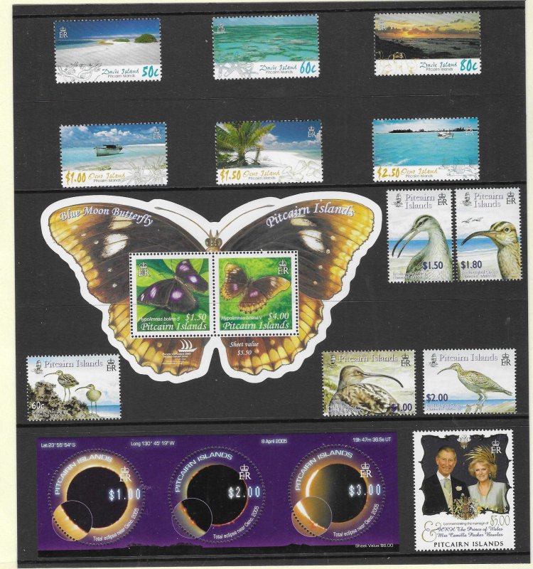 Pitcairn Islands #609-630 2005 Annual Collection (MNH) CV$156.20