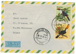 Brazil 1983 Cover Stamps Scott 1857-1858 Birds Toucans