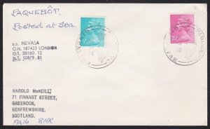 GB GIBRALTAR 1972 SS Nevasa Paquebot ship cover............................B6272